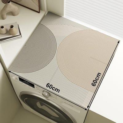 Wasmachine Onderlegger - Wasmachinehoes Antislip - Apparaten Beschermen - Op Maat Te Snijden - 60 x 60 cm - Grijs