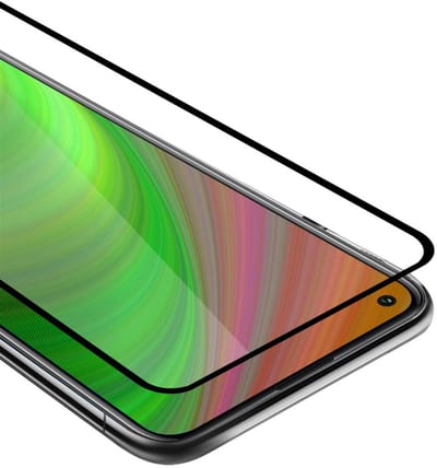 Cadorabo Screenprotector geschikt voor Xiaomi Mi 10T / Mi 10T PRO Volledig scherm pantserfolie Beschermfolie in TRANSPARANT met ZWART - Gehard (Tempered) display beschermglas in 9H hardheid met 3D Touch
