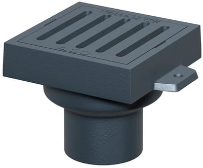 Aco Vloerafvoer equ. DN 100 90° o.verbindingsrand