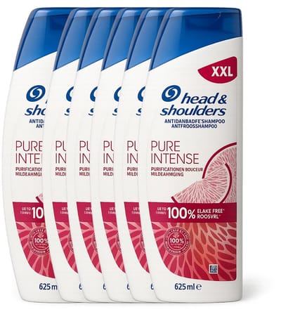 Head & Shoulders Pure Intense XXL Shampoo 6 x 625 ml – Anti-Roos