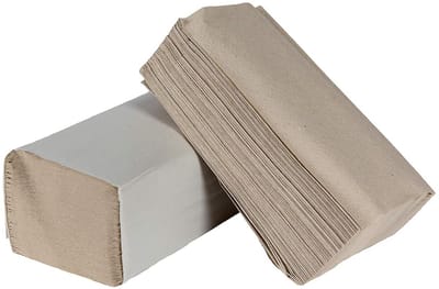 Papieren handdoeken 1 laag 25x23 cm ZZ/V vouw 5000 vel voor dispenser
