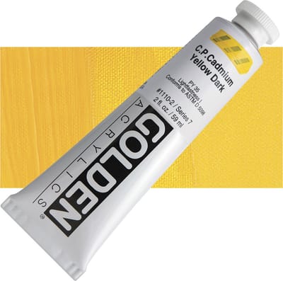 Golden Heavy Body Acrylverf Serie 7 Cadmium Yellow Dark