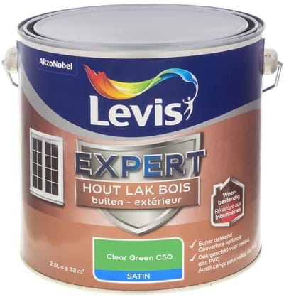 Levis - Expert Hout Lak Buiten Satin Mix - Clear Green C50 - Mengverf - 2,5 L