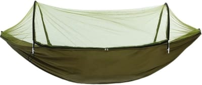 Draagbare Hangmat - Kampeer Hangmat - Ontspannen Buiten - Met Klamboe - 1.3 kg - Bruin
