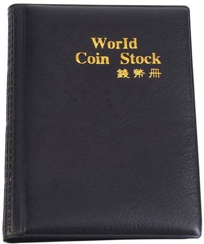 Allecto - Coin Album - Muntenverzamelaar - 120 Pockets - Zwart - Coin