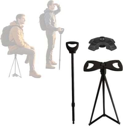 Wandelstok met Stoel - Opvouwbaar Krukje - Rustmoment Onderweg