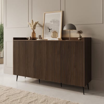 Meubella - Asty - Dressoir - Donker eiken - 150x41x92 cm