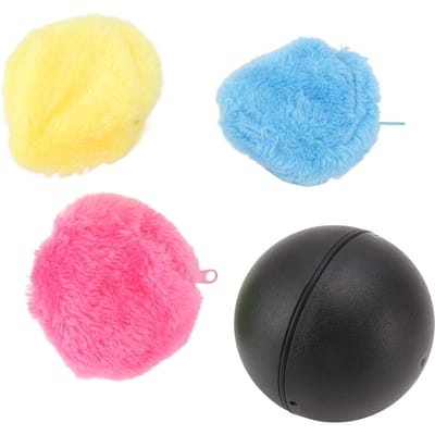 Automatische Rollende Bal Vloerreiniging Trek Aandacht Huisdier Interactief Rollerbal Speelgoed met Pluche