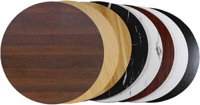 Draaiplateau Massief Hout - Draaitafel Keuken - Eten Delen - 360 Graden Rotatie - 100 cm - Zwart Marmer