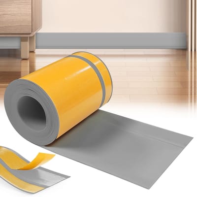 MTTproducts- Plint 80 mm x 20 mm - Zelfklevend - Flexibel - Waterdicht - Vuilafstotend - Schimmelbestendig - Wandplint