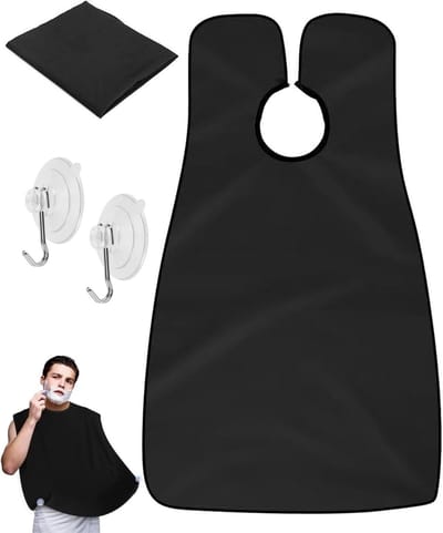 Waterdichte Baardschort voor Baardverzorging met 3 Zuignappen, Verzameldoek en Cadeau voor Mannen - Perfect voor Baardontwerp en Onderhoud
