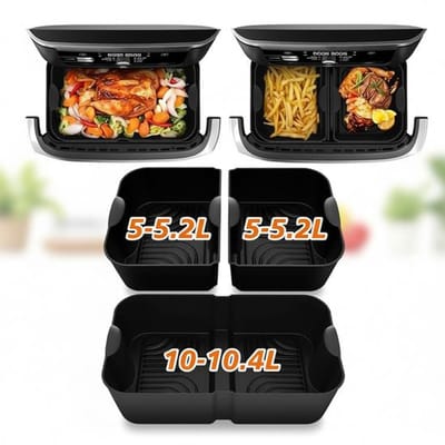 Maison Elara 3 Grote Siliconen Vormen voor Luchtfriteuse - Accessoireset voor 10L Friteuses