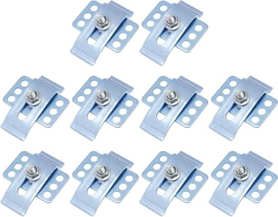 Gootsteenclips - Onderbouwspoelbak Clips - Keuken Installatie - Verzinkt Staal - 10 Stuks - Zilver