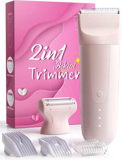 Elektrisch 2-in-1 Ontharingsapparaat voor Dames: Scheerapparaat en Bikinilijn Trimmer