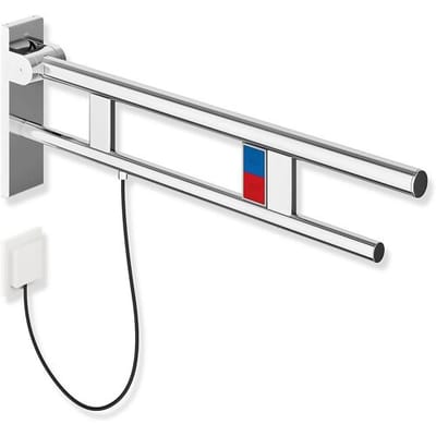 HEWI System 900 folding support rail Duo Design B with 2 function keys (E version) 900.50.20940