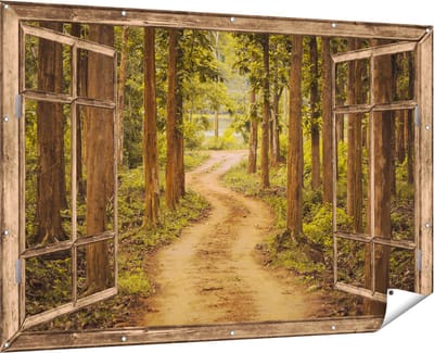 Gards Tuinposter - 90x60 cm - Tuindoek - Tuindecoratie - Wanddecoratie buiten - Tuinschilderij