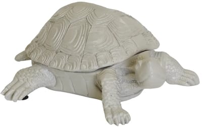 Housevitamin Turtle Box - Polyresin - Sand - 15.5x13.5x7.5cm