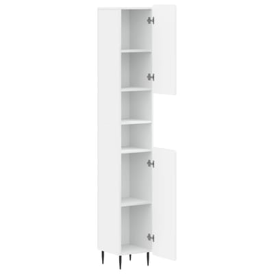 vidaXL - Badkamerkast - met - Open - Plank - ZWOLLE - Wit - 30 - x - 31 - x - 189,5 - cm