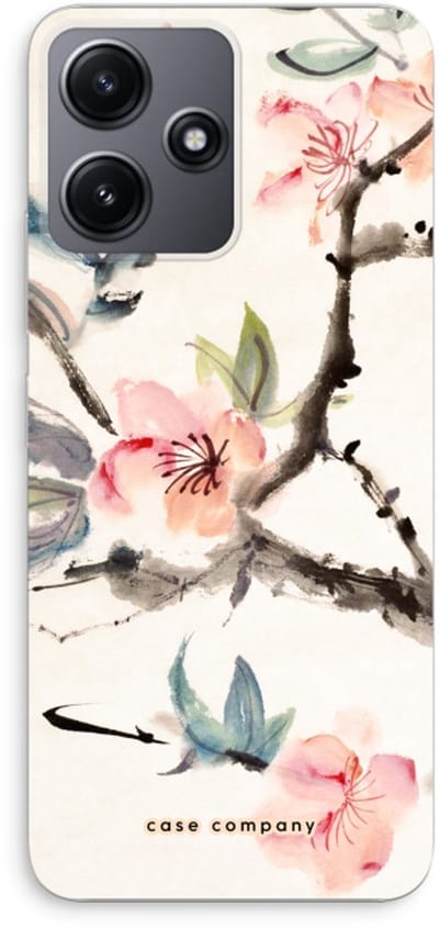 Case Company® - Hoesje geschikt voor Xiaomi Redmi 12 hoesje - Japanse bloemen - Soft Cover Telefoonhoesje - Bescherming aan alle Kanten en Schermrand