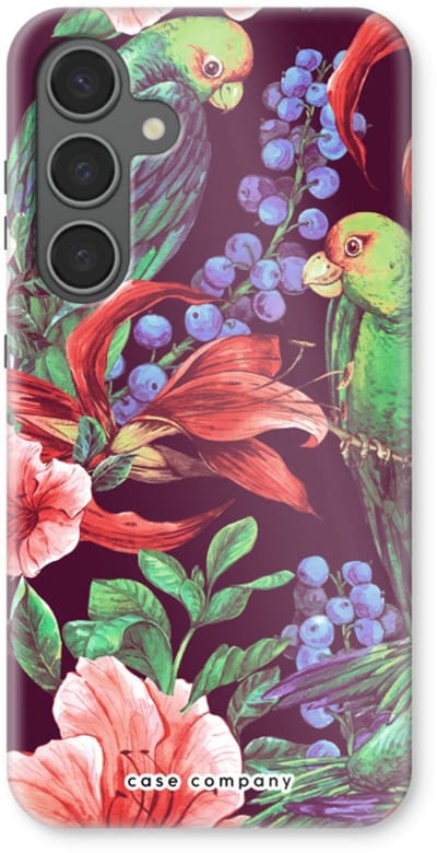 Case Company® - Hoesje geschikt voor Samsung Galaxy S24 Plus hoesje - Papegaaien - Tough Case - Maximale Bescherming alle Kanten en Schermrand