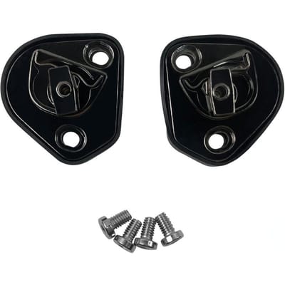 2 x Scharnierkit Basisplaat Helm Vizier Mechanisme Zwart Voor Pista GP R GP RR Corsa black