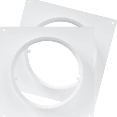 Set van 2 Rechte Kanaalverbinders 150 mm Kunststof Buisfitting voor Ventilatie en Verwarming