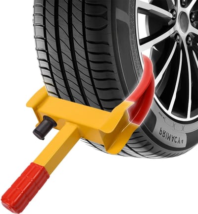 ACXIN Universele Wielklem - Weglootsbeveiliging, Parkeerwielklem, Diefstalbeveiliging voor Auto's, Vrachtwagens, de Meeste Voertuigen