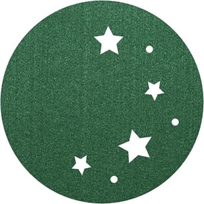 Sterrenhemel vilt onderzetters - Donkergroen - 6 stuks - ø 9,5 cm - Kerst onderzetter - Tafeldecoratie - Glas onderzetter - Woondecoratie - Tafelbescherming - Onderzetters voor glazen - Keukenbenodigdheden - Woonaccessoires - Tafelaccessoires