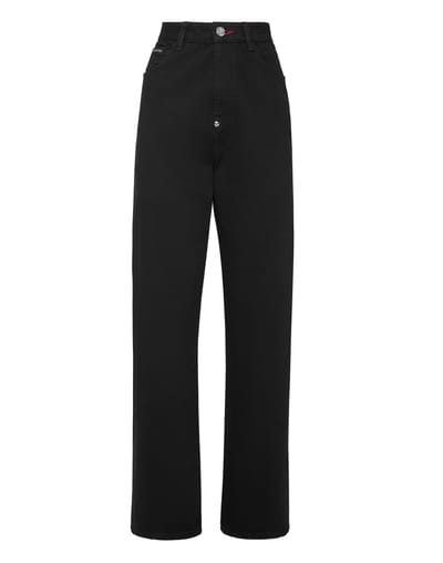 Denim Broek Losjes Iconic Plein