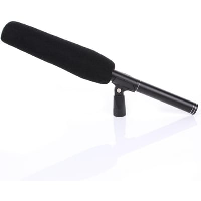 Super Uni-Directionele Condensator MIC Microfoon voor Interview zwart