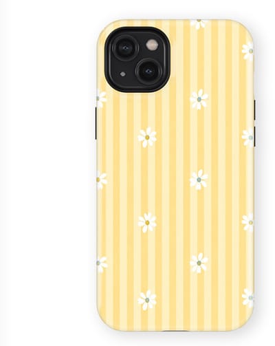 DripCase Hoesje geschikt voor iPhone 14 Plus | Happy Stripes Motief | Magnetisch Opladen | 2-in-1 Ontwerp | Vrolijke Backcover geschikt voor iPhone 14 Plus Lemon Sorbet