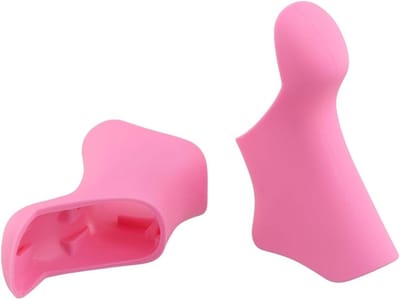 Fietsremhendelkappen - Remhendelhoezen - Comfortabel Fietsen - Antislip Gel Textuur - 10 x 8 x 6 cm - Roze