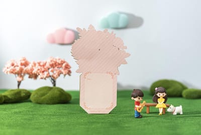 3D Bloemenkaart Een bloemetje voor jou felicitatie uitnodiging