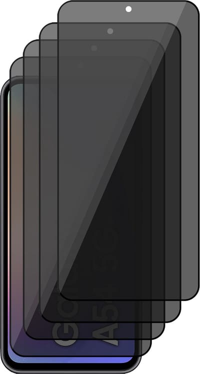 Privacy Screenprotector geschikt voor Samsung Galaxy A54 - 4x Glas Screen Protector FullGuard
