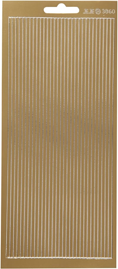Stickers, randen, vel 10x23 cm, goud, 1 vel