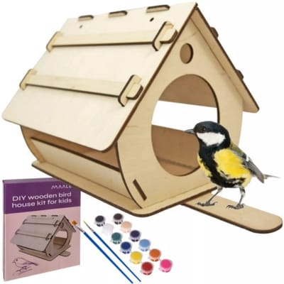 Maaleo Houten Vogelvoederhuisje: Creatieve Doe-het-zelf Kit
