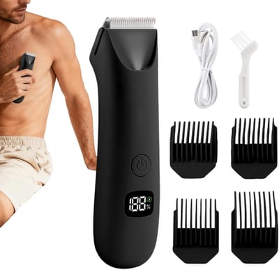 Body Haar Trimmer - Elektrische Scheerapparaat - Persoonlijke Verzorging - Digitaal Display - 14 x 3.8 cm - Zwart