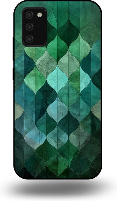 Smartphonica Telefoonhoesje geschikt voor Samsung Galaxy A02s met groene bladeren opdruk - TPU backcover case green leaf design - Groen geschikt voor Samsung Galaxy A02s