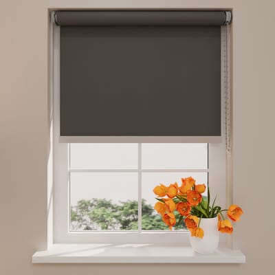 Rolgordijn Easy Soft - Verduisterend - Dark Grey - 60 x 190