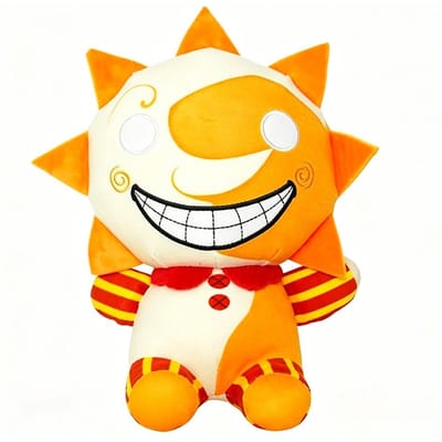 Peluche de violation de sécurité Sundrop et Moondrop, Figurine de clown et Peluches de collection Jouets Peluches Anniversaire Noël Garçons 20cm orange