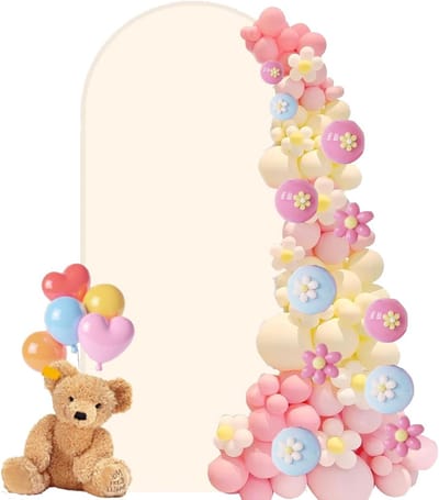 Bruiloftsboog Hoes - Achtergrond Decoratie - Feestelijke Evenementen - Dubbelzijdig Stofontwerp - 120 x 220 cm - Beige