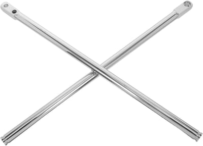 Verstelbare Voetsteun - Stoel Ondersteuning - Comfortabel Zitten - Schuifmechanisme - 42 cm - Zilver