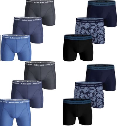 Björn Borg 12 Pack - Cotton Stretch Onderbroek - Heren - Blauw - Maat XL