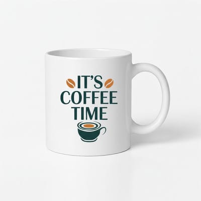 It's Coffee Time Mok - Unieke Keramische Koffie Beker met Design