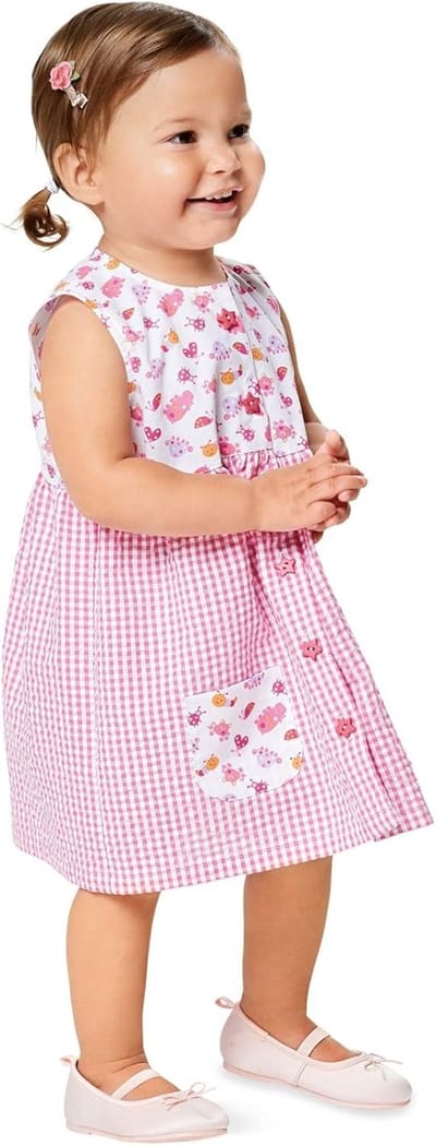 Kinder Naaipatroon - Jurk en Broek - Zelf Kleding Maken - Papieren Patroon - 3 maanden tot 2 jaar