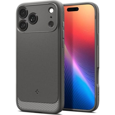 Spigen Rugged Armor MagFit - Hoesje Geschikt voor Apple iPhone 17 Pro - Back Cover Compatibel met MagSafe - Air Cushion - Grijs