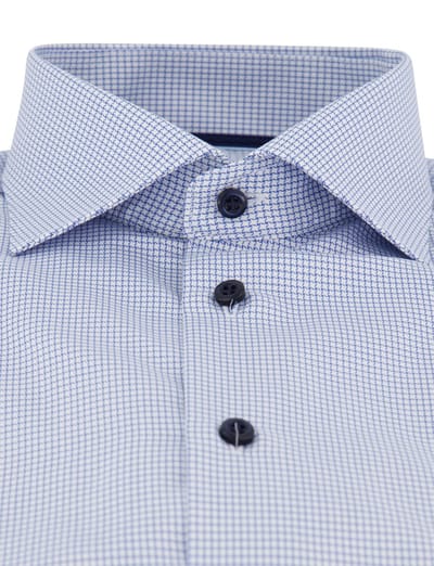 John Miller overhemd geprint blauw lange mouwen