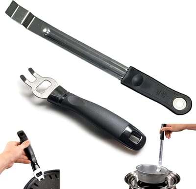 Roestvrijstalen Grill Lifter voor Barbecue - Veilig en Handig Gereedschap voor Buiten Koken met Antislip Grip en Warmtebescherming