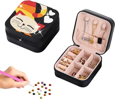 Reisvriendelijke opbergdoos voor diamant schilderen, sieraden en accessoires voor meisjes en vrouwen