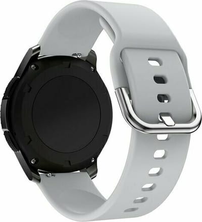 By Qubix - 22mm - Siliconen sportband - Grijs - geschikt voor Huawei Watch 3 / 4 / 5 (pro) - 46mm & geschikt voor Huawei Watch GT / GT 2 / GT 3 (pro) / GT 4 (pro) / GT 5 (pro) / GT 6 (pro) 46mm / Ultimate / Ultimate 2